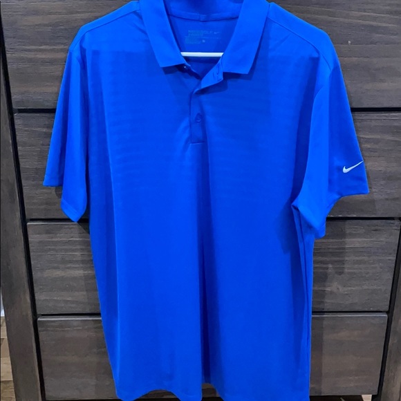 royal blue nike golf shirt